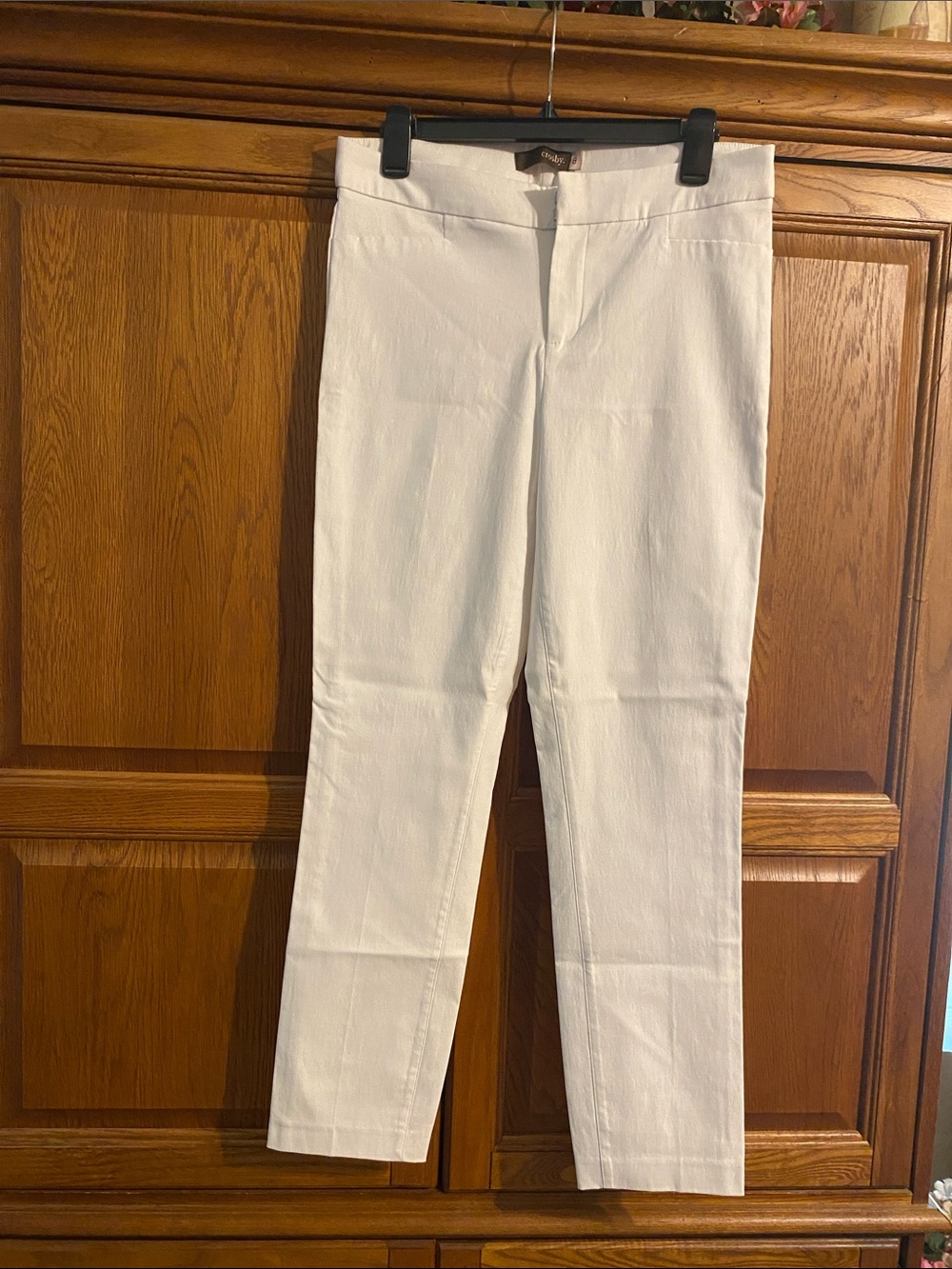 crosby. Crisp White Straight-Leg Women's Pants